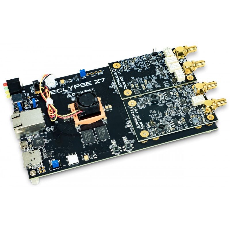 Zestaw `Eclypse Z7 Bundle` (płytka `Eclypse Z7` + `Zmod ADC 1410` + `Zmod DAC 1411`) dostępny w sklepie kamami.pl za ok. `3572 zł` — w tym samym sklepie co Arduino. Najlepszy dowód, że profesjonalne moduły FPGA są dziś normalnym towarem katalogowym. Zdjęcie: kamami.pl